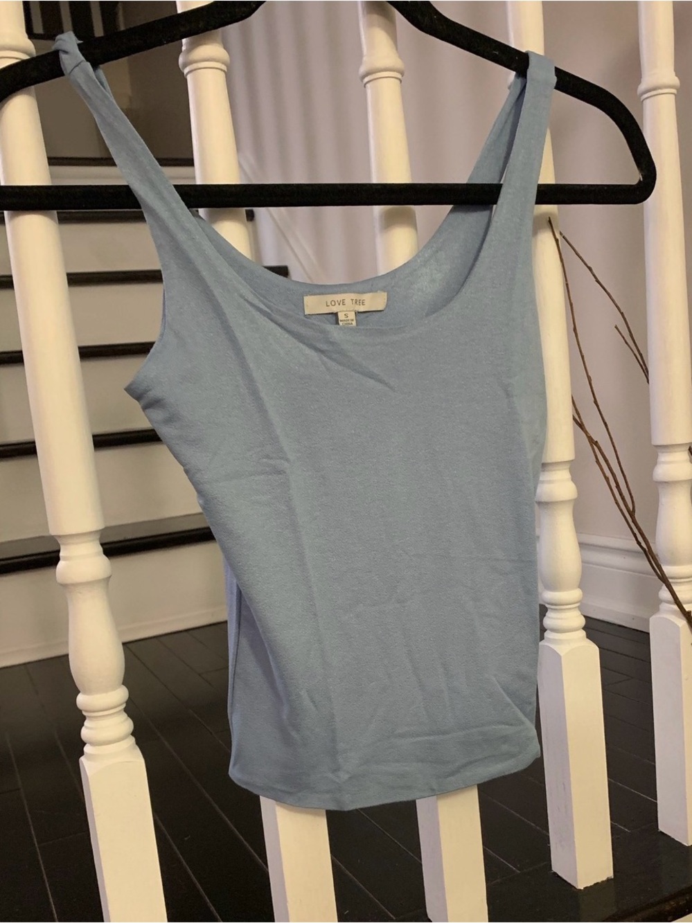 Love Tree Sky Blue Scoop Neck Tank Top